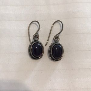 Silpada retired oval purple amethyst earrings